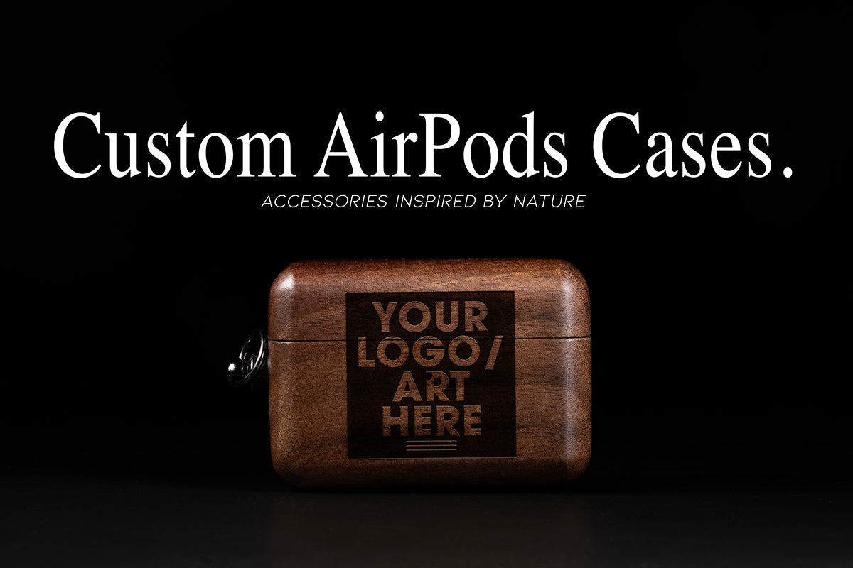 2022 Best AirPods Cases - Best AirPods Pro Cases - Customized Monogrammed Wood Carved MagSafe AirPods Pro Cover | Best Personalized Anime AirPods Covers - Design Your Own Case by Engraved In Nature