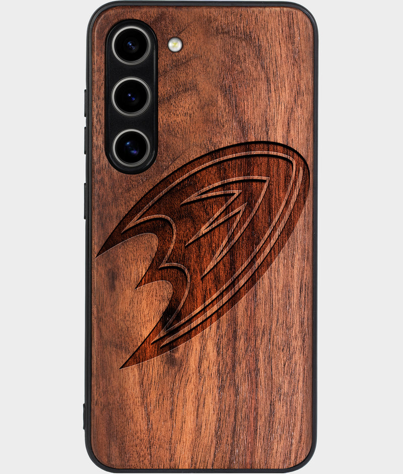 Best Wood Anaheim Ducks Samsung Galaxy S25 Plus Case - Custom Engraved Cover - Engraved In Nature