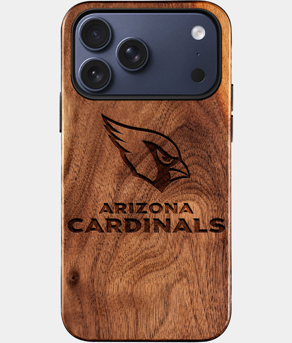 Custom Arizona Cardinals iPhone 17/17 Pro/17 Pro Max/17 Air Case - Wood Arizona Cardinals Cover - Eco-friendly Arizona Cardinals iPhone 17 Case - Carved Wood Custom Arizona Cardinals Gift For Him - Monogrammed Personalized iPhone 17 Cover By Engraved In Nature