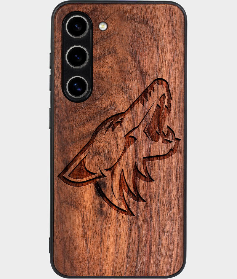 Best Wood Arizona Coyotes Samsung Galaxy S25 Plus Case - Custom Engraved Cover - Engraved In Nature