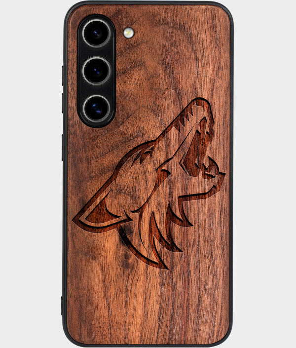 Best Wood Arizona Coyotes Galaxy S25 Case - Custom Engraved Cover - Engraved In Nature