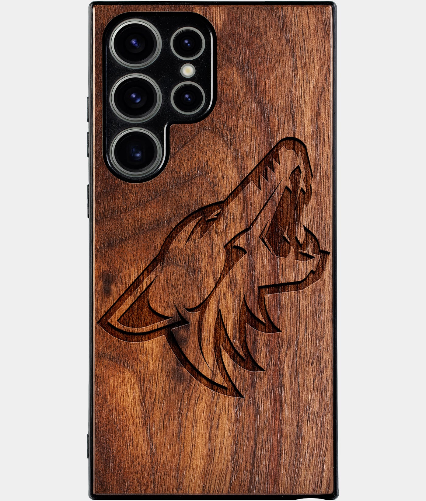 Best Wood Arizona Coyotes Samsung Galaxy S25 Ultra Case - Custom Engraved Cover - Engraved In Nature