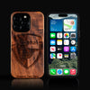 Custom Arsenal F.C. iPhone 16/16 Pro/16 Pro Max/16 Plus Case - Carved Wood Arsenal FC Cover