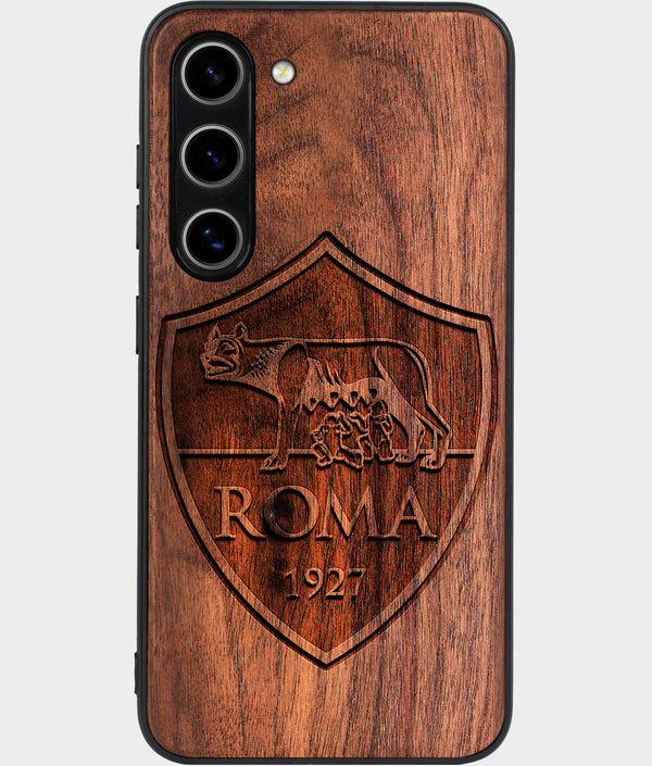 Best Wood A.S. Roma Galaxy S25 Case - Custom Engraved Cover - Engraved In Nature