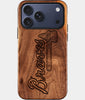 Eco-friendly Atlanta Braves iPhone 17 Pro Max Case - Carved Wood Custom Atlanta Braves Gift For Him - Monogrammed Personalized iPhone 17 Pro Max Cover By Engraved In Nature
