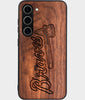 Best Wood Atlanta Braves Samsung Galaxy S25 Plus Case - Custom Engraved Cover - Engraved In Nature