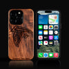 Custom Atlanta Falcons iPhone 16/16 Pro/16 Pro Max/16 Plus Case - Carved Wood Falcons Cover