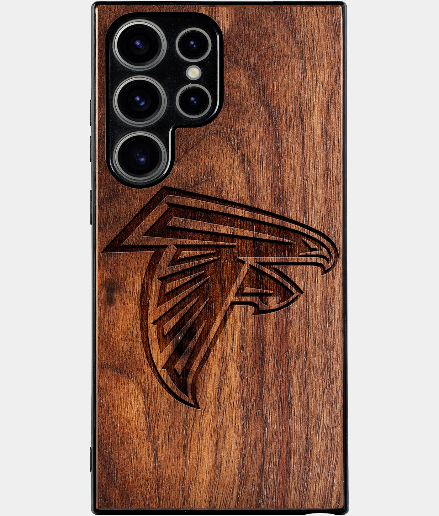 Best Wood Atlanta Falcons Samsung Galaxy S25 Ultra Case - Custom Engraved Cover - Engraved In Nature
