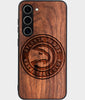 Best Wood Atlanta Hawks Samsung Galaxy S25 Plus Case - Custom Engraved Cover - Engraved In Nature