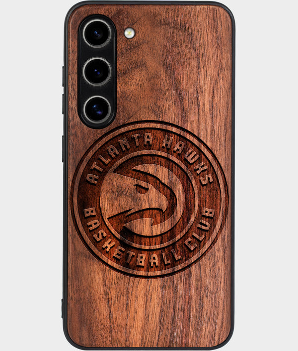 Best Wood Atlanta Hawks Galaxy S25 Case - Custom Engraved Cover - Engraved In Nature