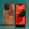 Custom Atlanta United FC iPhone 15/15 Pro/15 Pro Max/15 Plus Case - Carved Wood Maple Leafs Cover