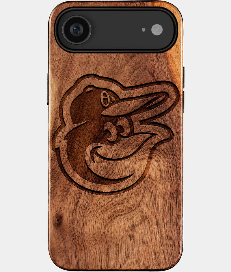 Eco-friendly Baltimore Orioles iPhone 17 Air Case - Carved Wood Custom Baltimore Orioles Gift For Him - Monogrammed Personalized iPhone 17 Air Cover By Engraved In Nature
