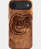 Eco-friendly Baltimore Orioles iPhone 17 Air Case - Carved Wood Custom Baltimore Orioles Gift For Him - Monogrammed Personalized iPhone 17 Air Cover By Engraved In Nature
