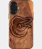 Eco-friendly Baltimore Orioles iPhone 17 Case - Carved Wood Custom Baltimore Orioles Gift For Him - Monogrammed Personalized iPhone 17 Cover By Engraved In Nature