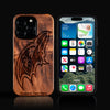 Custom Baltimore Ravens iPhone 16/16 Pro/16 Pro Max/16 Plus Case - Carved Wood Ravens Cover