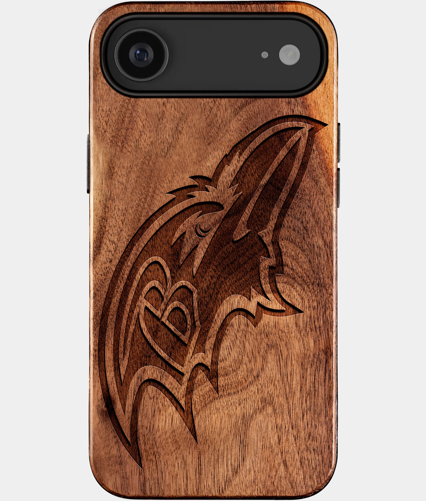 Eco-friendly Baltimore Ravens iPhone 17 Air Case - Carved Wood Custom Baltimore Ravens Gift For Him - Monogrammed Personalized iPhone 17 Air Cover By Engraved In Nature