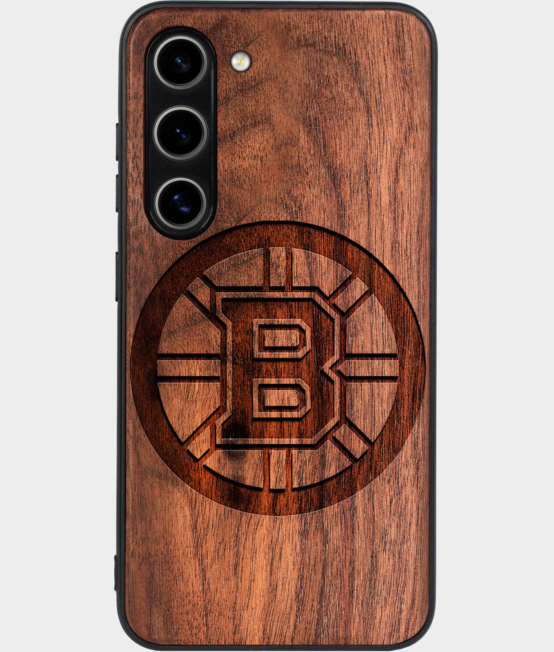 Best Wood Boston Bruins Samsung Galaxy S25 Plus Case - Custom Engraved Cover - Engraved In Nature