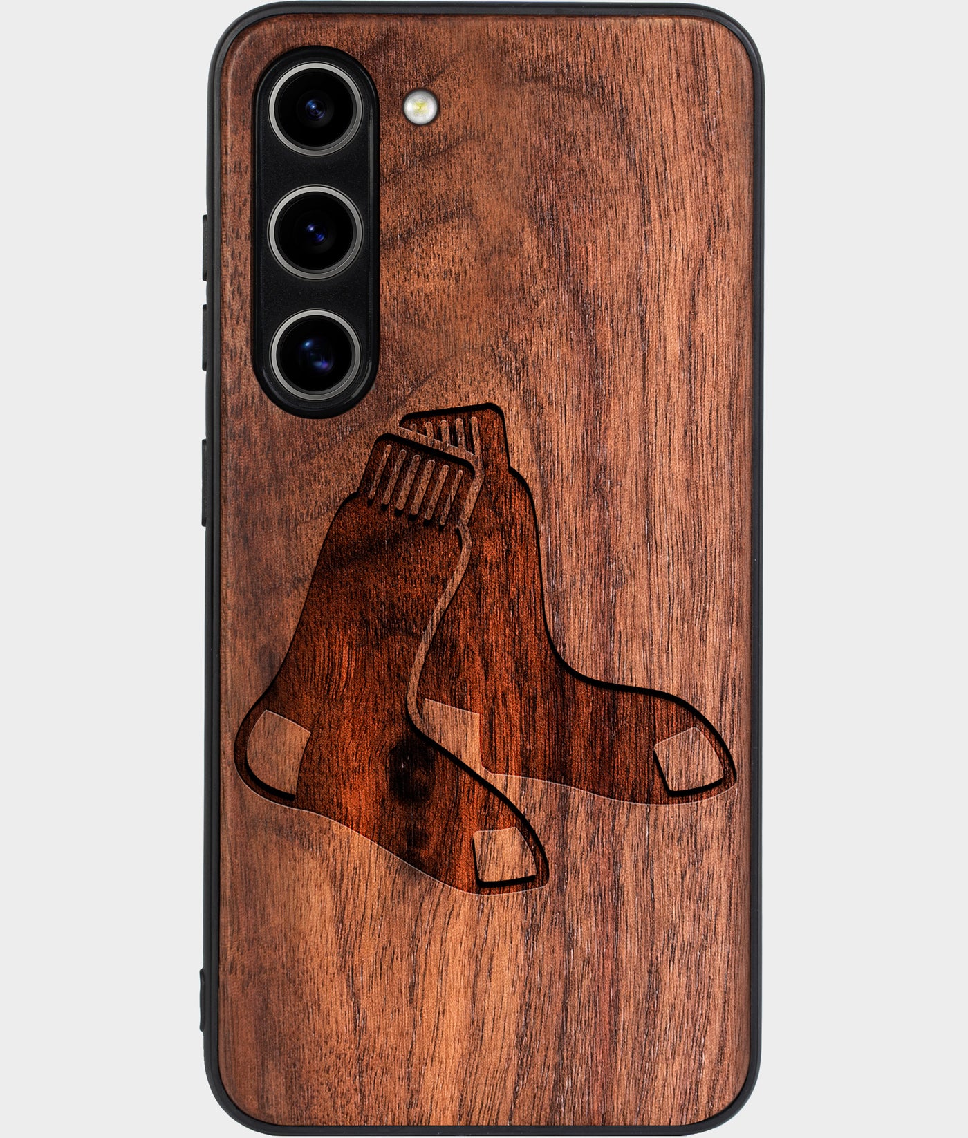 Best Wood Boston Red Sox Samsung Galaxy S25 Plus Case - Custom Engraved Cover - Engraved In Nature