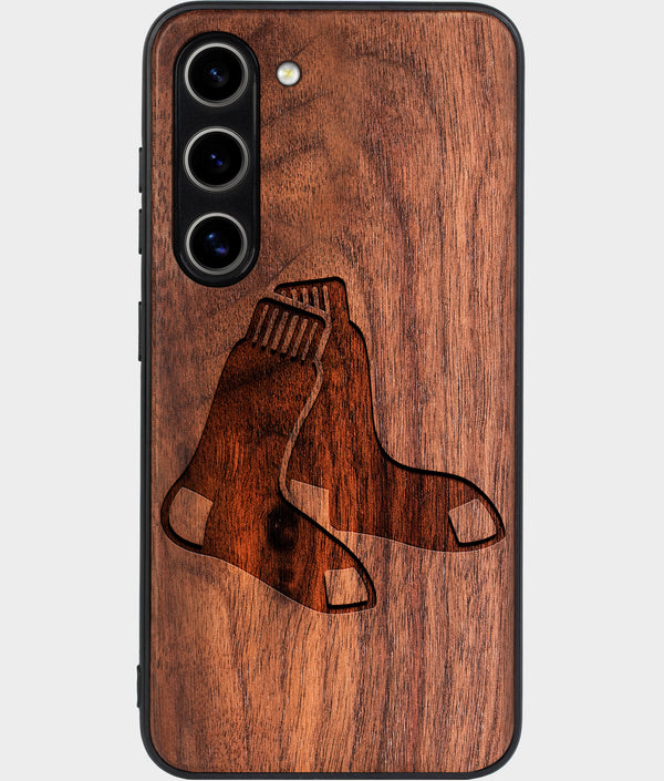 Best Wood Boston Red Sox Galaxy S25 Case - Custom Engraved Cover - Engraved In Nature