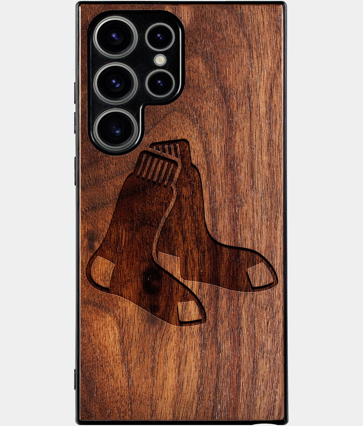 Best Wood Boston Red Sox Samsung Galaxy S25 Ultra Case - Custom Engraved Cover - Engraved In Nature