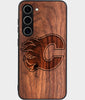 Best Wood Calgary Flames Samsung Galaxy S25 Plus Case - Custom Engraved Cover - Engraved In Nature