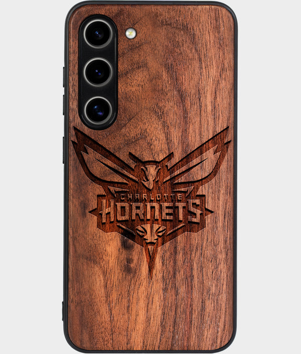 Best Wood Charlotte Hornets Galaxy S25 Case - Custom Engraved Cover - Engraved In Nature