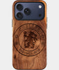 Eco-friendly Chelsea FC iPhone 17 Pro Max Case - Carved Wood Custom Chelsea FC Gift For Him - Monogrammed Personalized iPhone 17 Pro Max Cover By Engraved In Nature