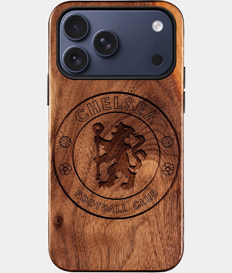 Custom Chelsea F.C. iPhone 17/17 Pro/17 Pro Max/17 Air Case - Wood Chelsea FC Cover - Eco-friendly Chelsea FC iPhone 17 Case - Carved Wood Custom Chelsea FC Gift For Him - Monogrammed Personalized iPhone 17 Cover By Engraved In Nature