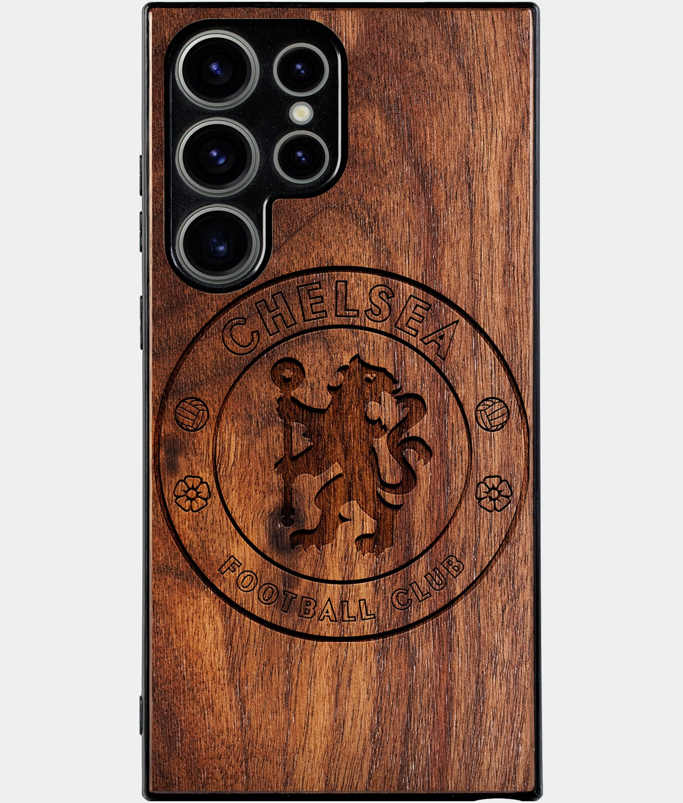 Best Wood Chelsea F.C. Samsung Galaxy S25 Ultra Case - Custom Engraved Cover - Engraved In Nature