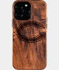 Custom Chicago Bears iPhone 16/16 Pro/16 Pro Max/16 Plus Case - Wood Chicago Bears Cover - Eco-friendly Chicago Bears iPhone 16 Case - Carved Wood Custom Chicago Bears Gift For Him - Monogrammed Personalized iPhone 16 Cover By Engraved In Nature