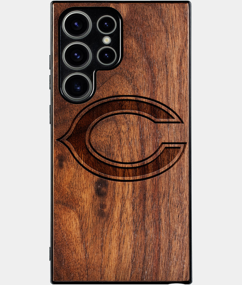 Best Wood Chicago Bears Samsung Galaxy S25 Ultra Case - Custom Engraved Cover - Engraved In Nature