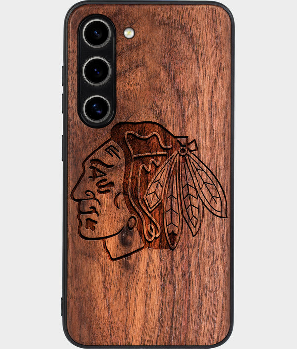 Best Wood Chicago Blackhawks Galaxy S25 Case - Custom Engraved Cover - Engraved In Nature