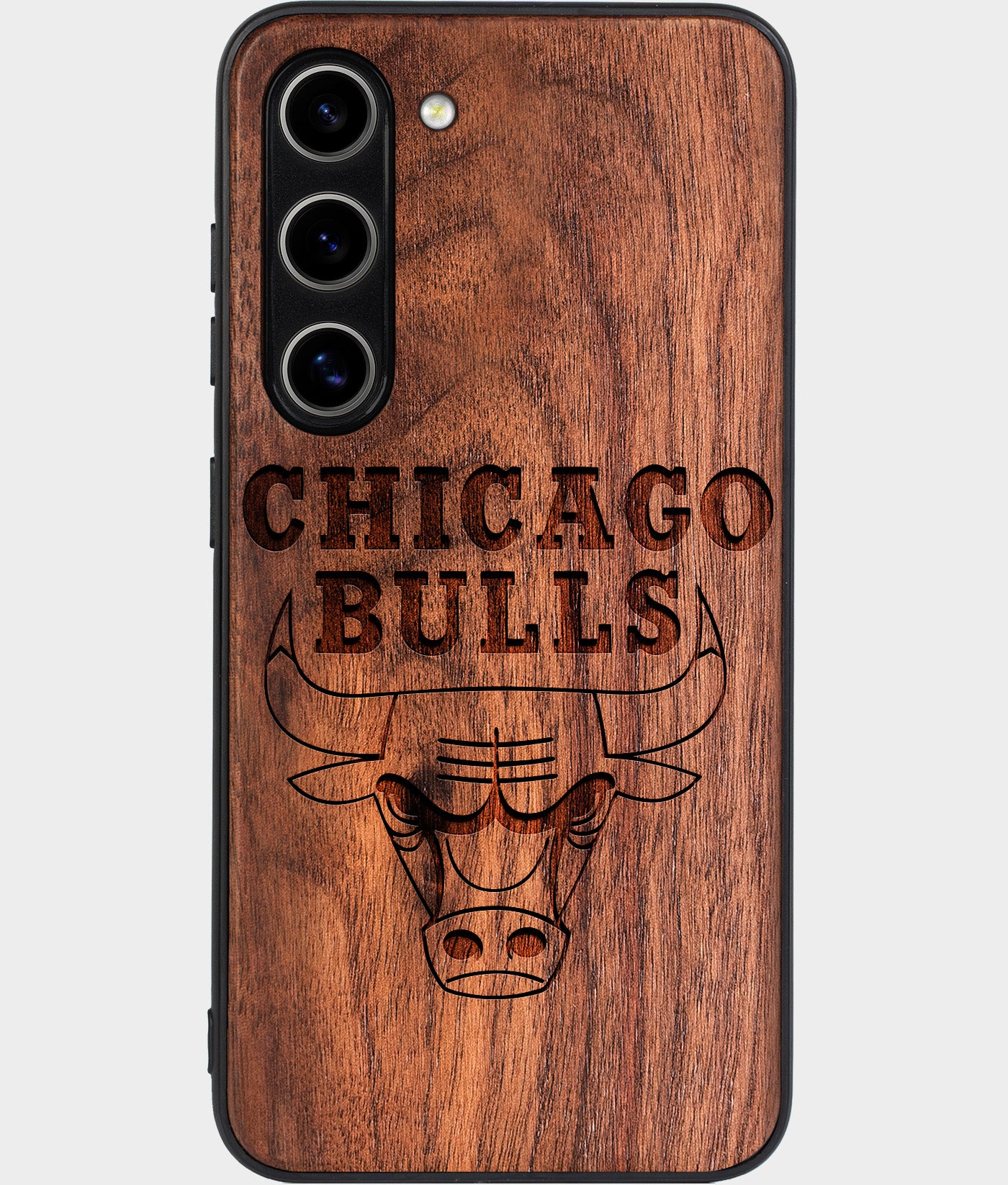 Best Wood Chicago Bulls Samsung Galaxy S25 Plus Case - Custom Engraved Cover - Engraved In Nature