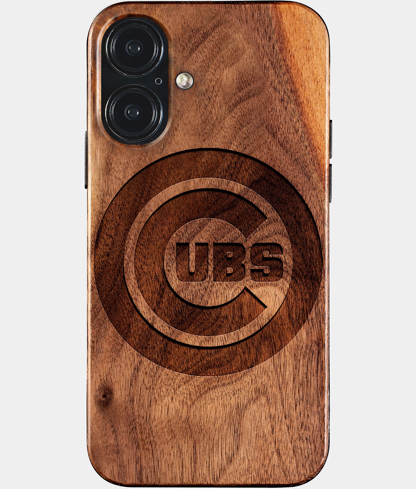 Eco-friendly Chicago Cubs iPhone 17 Case - Carved Wood Custom Chicago Cubs Gift For Him - Monogrammed Personalized iPhone 17 Cover By Engraved In Nature