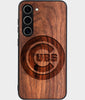 Best Wood Chicago Cubs Samsung Galaxy S25 Plus Case - Custom Engraved Cover - Engraved In Nature