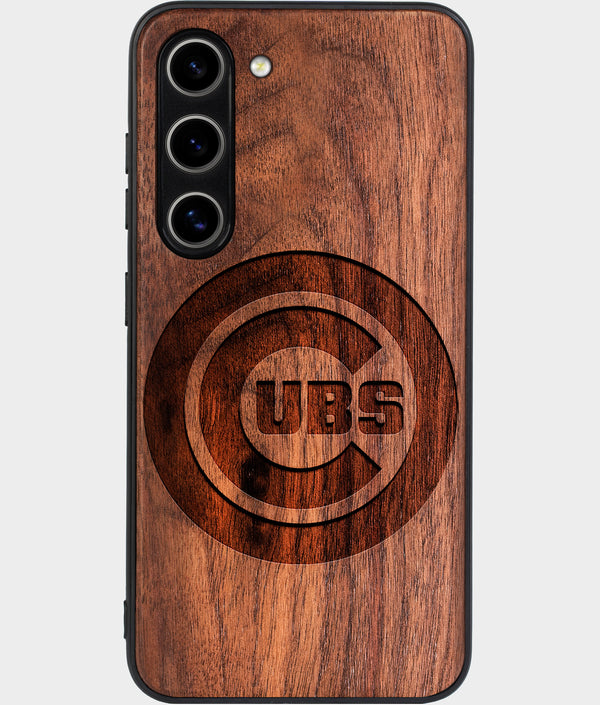 Best Wood Chicago Cubs Galaxy S25 Case - Custom Engraved Cover - Engraved In Nature