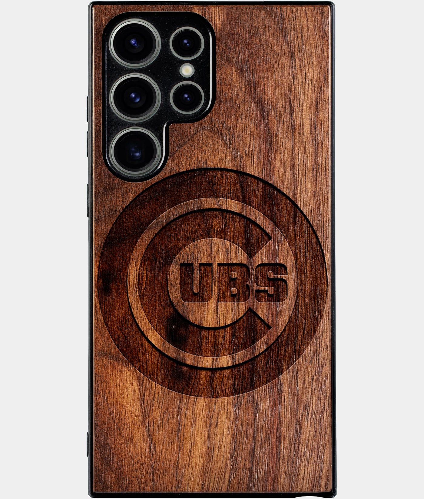Best Wood Chicago Cubs Samsung Galaxy S25 Ultra Case - Custom Engraved Cover - Engraved In Nature