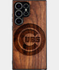 Best Wood Chicago Cubs Samsung Galaxy S25 Ultra Case - Custom Engraved Cover - Engraved In Nature
