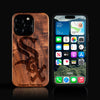 Custom Chicago White Sox iPhone 16/16 Pro/16 Pro Max/16 Plus Case - Carved Wood White Sox Cover