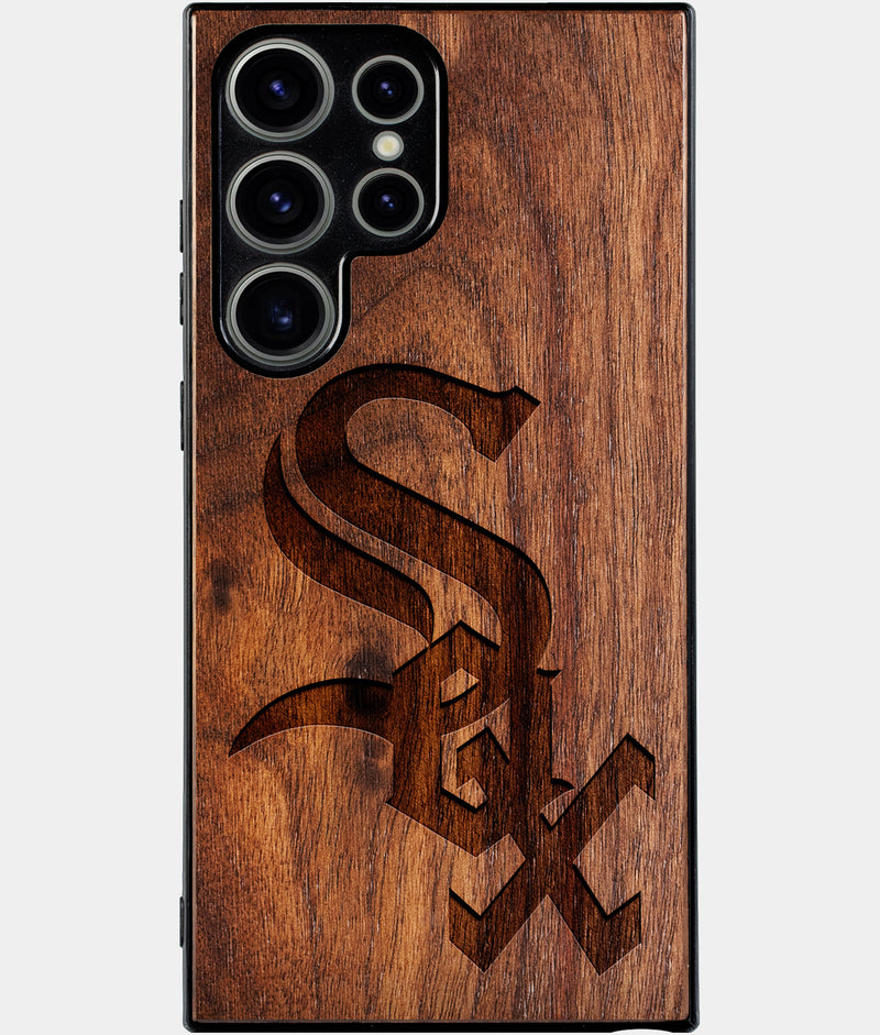 Best Wood Chicago White Sox Samsung Galaxy S25 Ultra Case - Custom Engraved Cover - Engraved In Nature