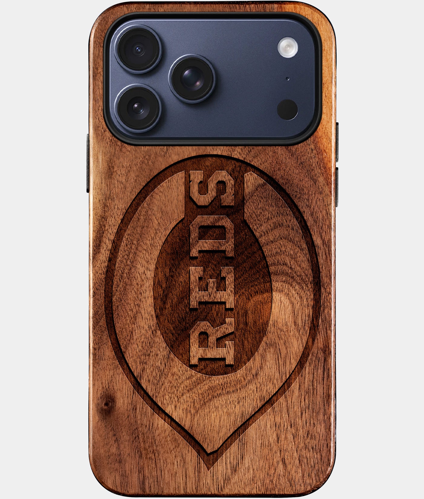 Custom Cincinnati Reds iPhone 17/17 Pro/17 Pro Max/17 Air Case - Wood Reds Cover - Eco-friendly Cincinnati Reds iPhone 17 Case - Carved Wood Custom Cincinnati Reds Gift For Him - Monogrammed Personalized iPhone 17 Cover By Engraved In Nature