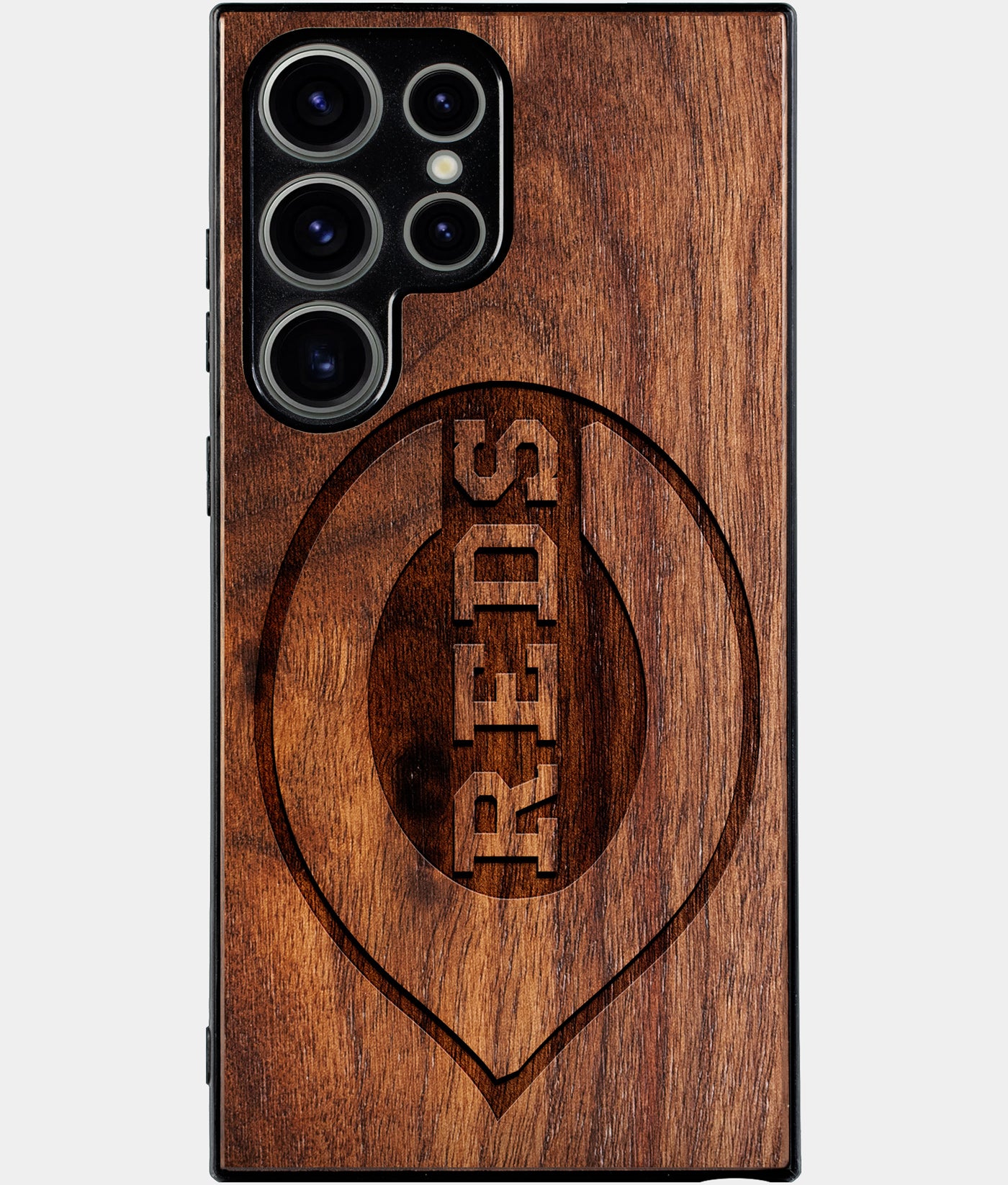 Best Wood Cincinnati Reds Samsung Galaxy S25 Ultra Case - Custom Engraved Cover - Engraved In Nature