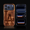 Custom Classic Los Angeles Dodgers iPhone 17/17 Pro/17 Pro Max/17 Air Case - Carved Wood Dodgers Cover