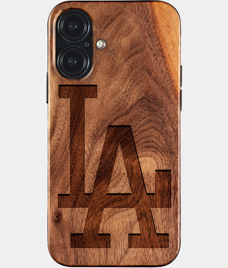 Eco-friendly Classic Los Angeles Dodgers iPhone 17 Case - Carved Wood Custom Los Angeles Dodgers Gift For Him - Monogrammed Personalized iPhone 17 Cover By Engraved In Nature