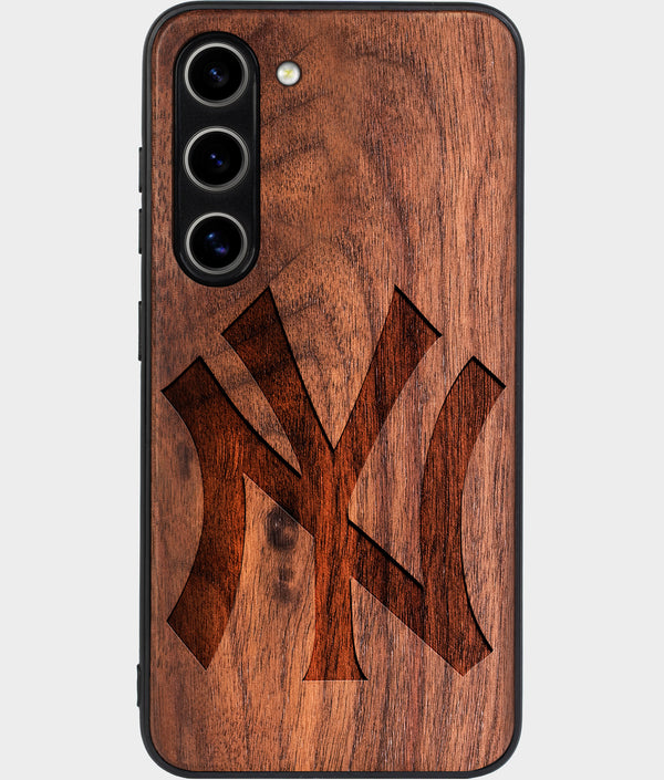 Best Wood New York Yankees Galaxy S25 Case - Custom Engraved Cover - Cover Classic - Engraved In Nature