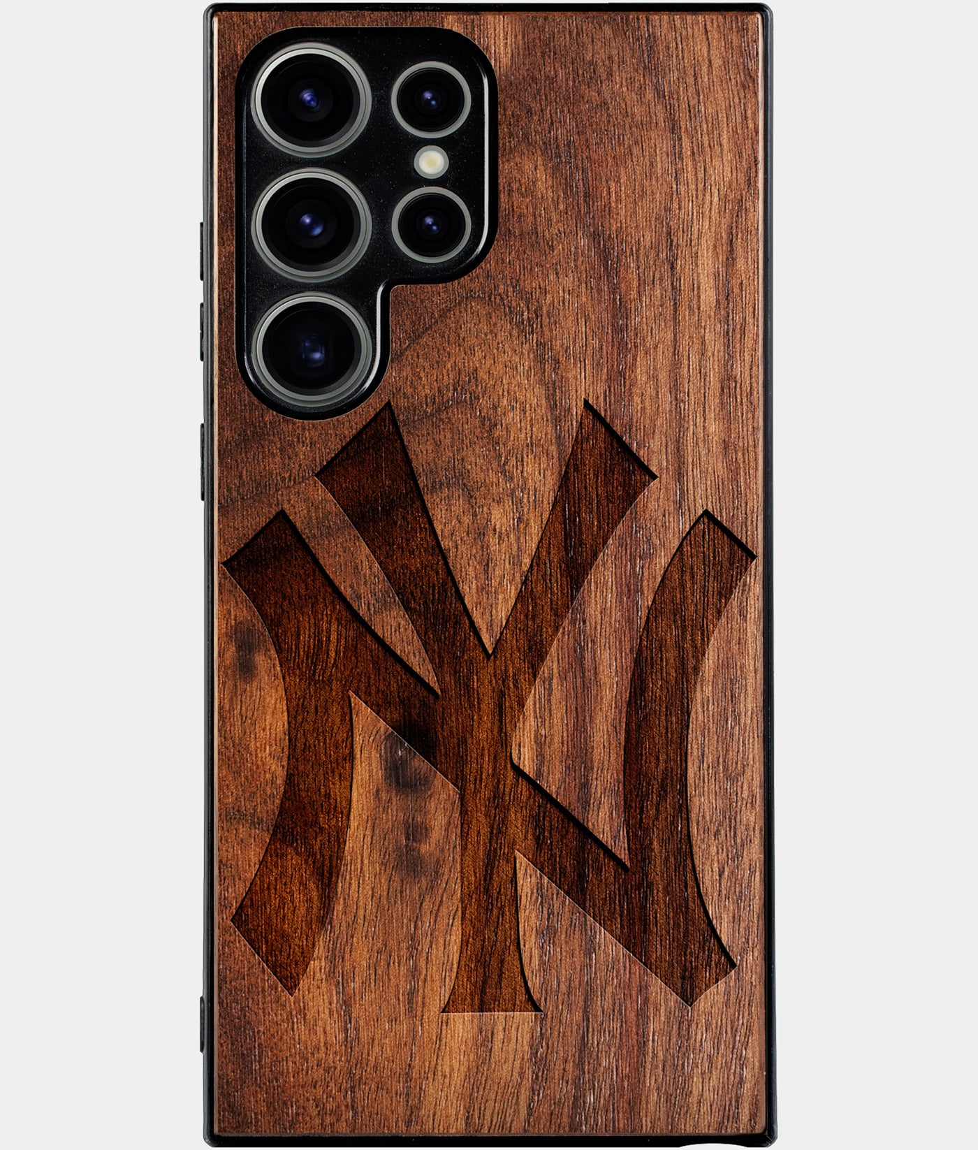 Best Wood New York Yankees Samsung Galaxy S25 Ultra Case - Custom Engraved Cover - Cover Classic - Engraved In Nature