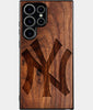 Best Wood New York Yankees Samsung Galaxy S25 Ultra Case - Custom Engraved Cover - Cover Classic - Engraved In Nature