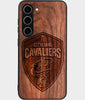 Best Wood Cleveland Cavaliers Samsung Galaxy S25 Plus Case - Custom Engraved Cover - Engraved In Nature