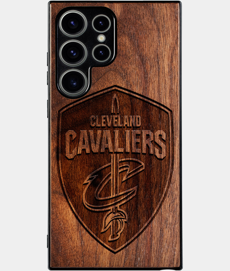 Best Wood Cleveland Cavaliers Samsung Galaxy S25 Ultra Case - Custom Engraved Cover - Engraved In Nature