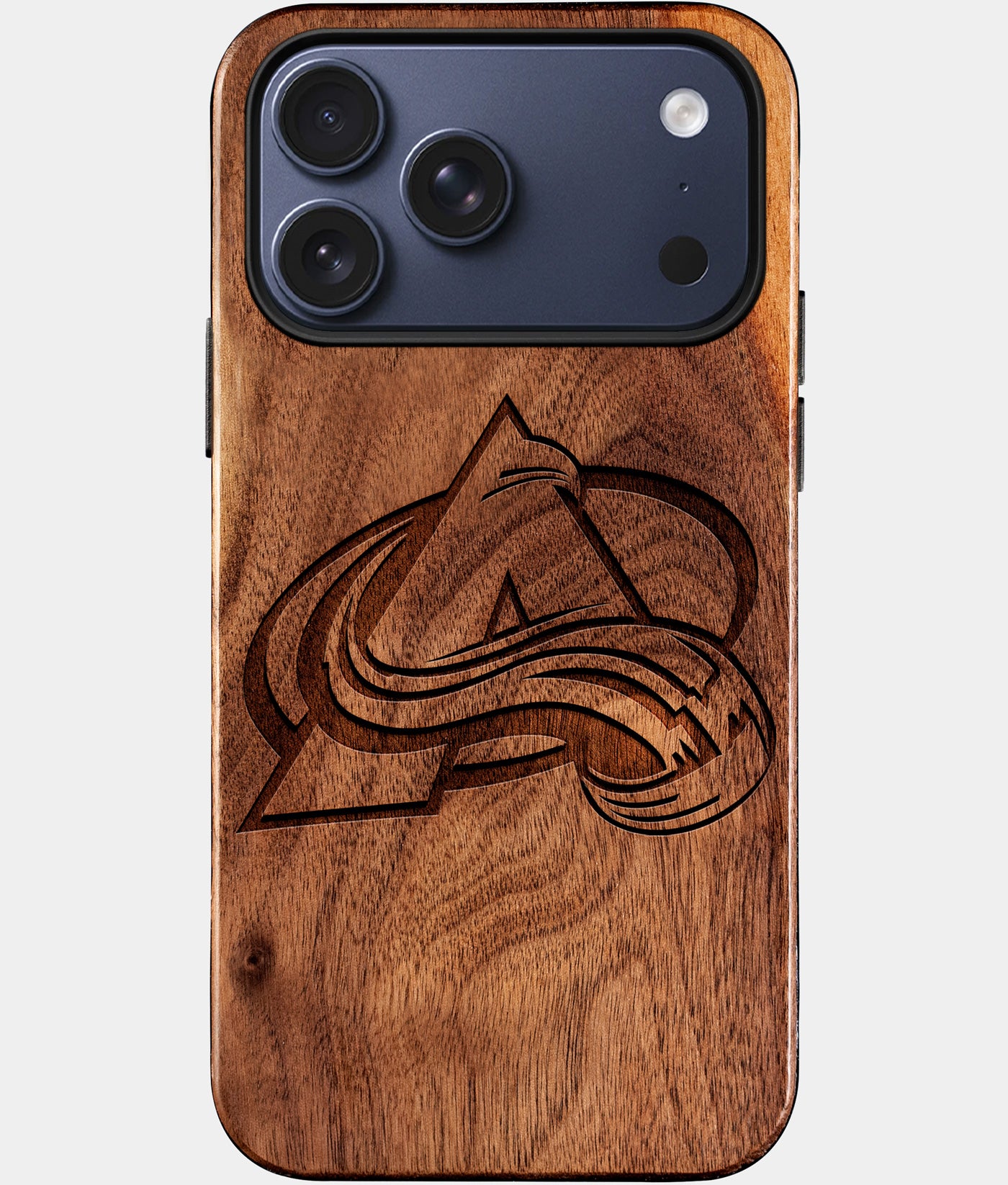 Eco-friendly Colorado Avalanche iPhone 17 Pro Max Case - Carved Wood Custom Colorado Avalanche Gift For Him - Monogrammed Personalized iPhone 17 Pro Max Cover By Engraved In Nature